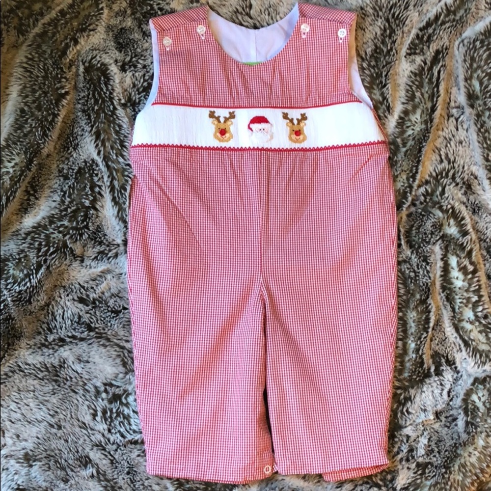 Toddler smocked Christmas suit 18MO